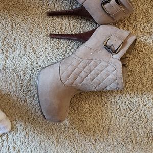 Guess bootie with wood heel